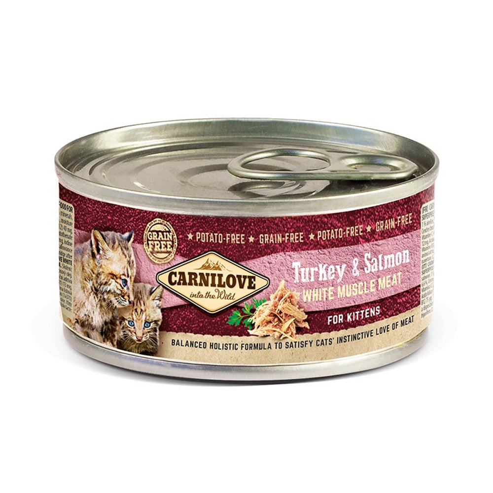 Kissanpennun märkäruoka - Kalkkuna & lohi